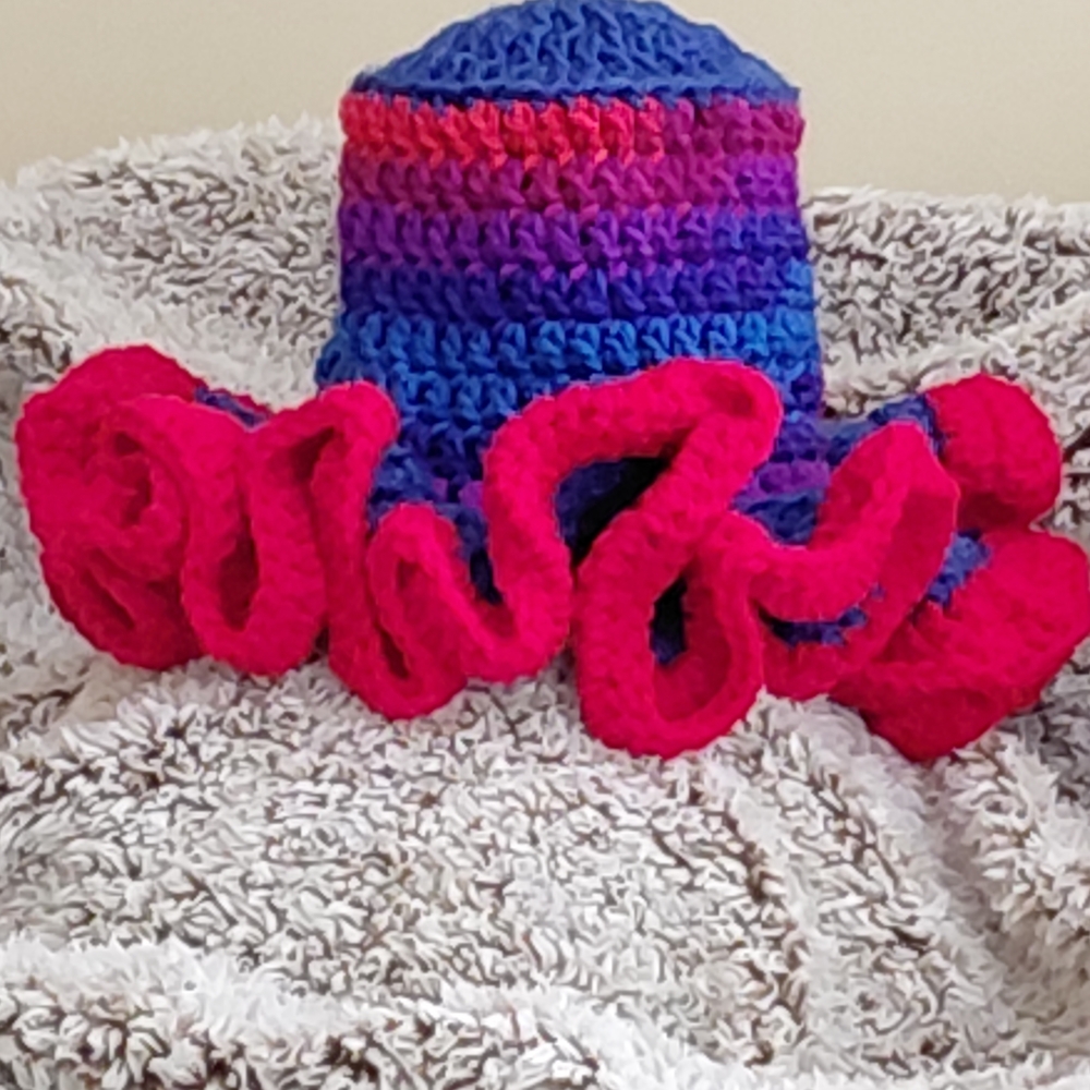 Berry Skittles Crochet Bucket Hat - Picture 2 of 5